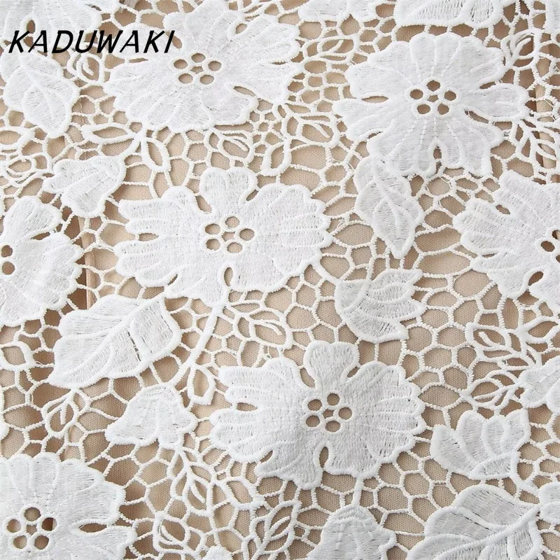 KADUWAKI Flower Pattern Lace Strap Long Slip Dress Summer Sexy Lace Splicing Back Strap Lace Up Slit Slim Fit Suspender Dresses 53 S3dab94545b45449d892e53e8fff152c9Q
