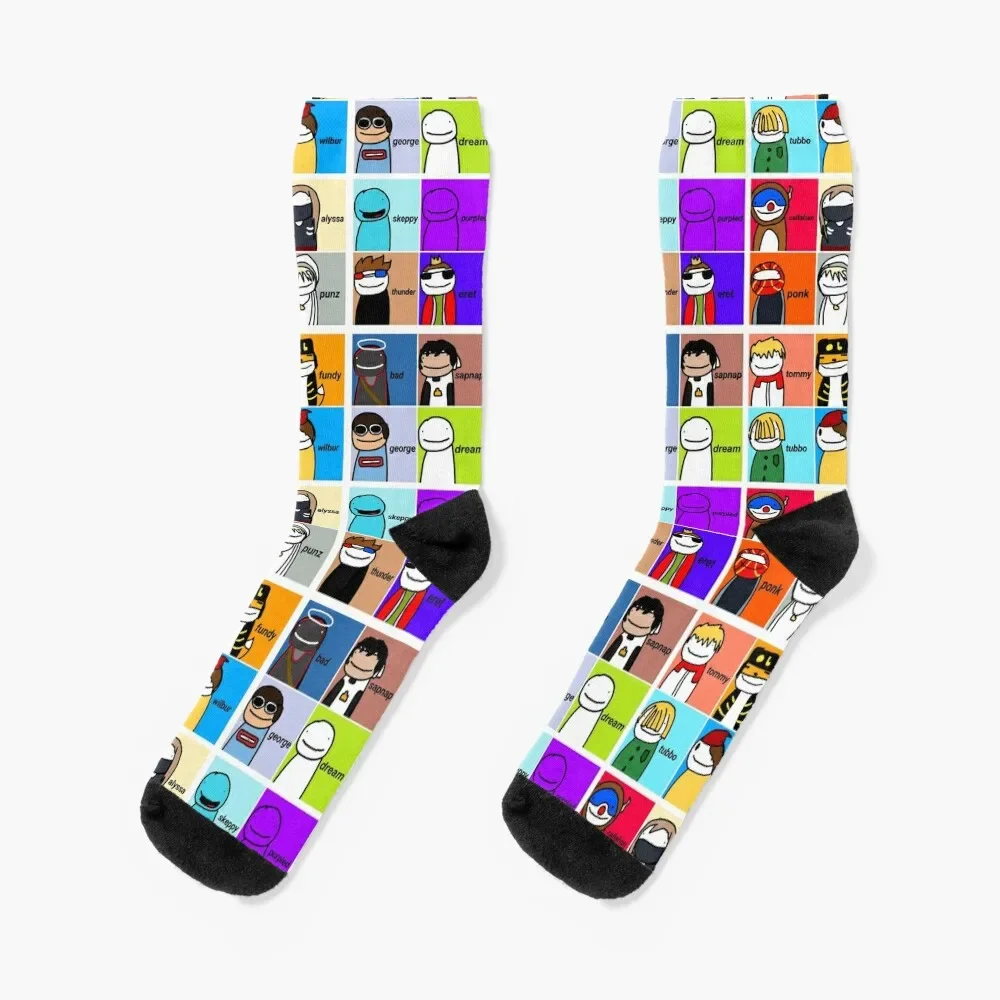 

Dream Smp Socks fashionable cartoon men cotton high quality new in's Socks Women's Men's