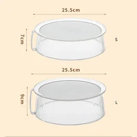 Couvercle alimentaire pour micro-ondes, couvercle de plaque de service, couvercle anti-éclaboussures pour micro-ondes, Surface lisse transparente avec poignée, couvercle pour micro-ondes de 10 pouces 6