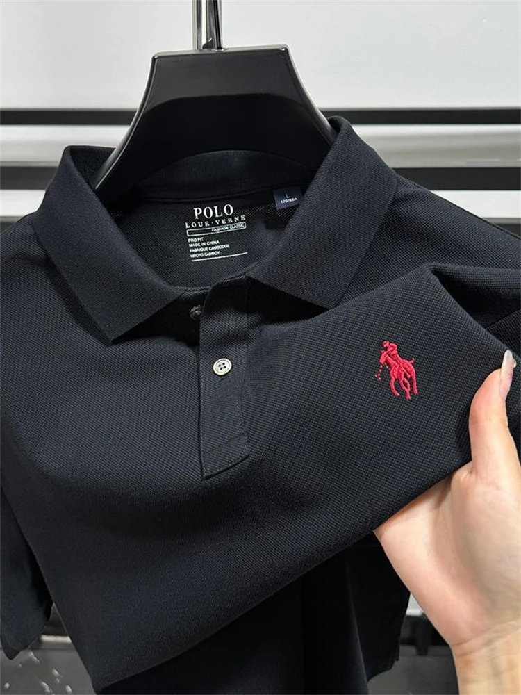 Aliexpress Childrens Designer Polo Shirts Designer Luxury Men's Polo Shirt  Summer New Lapel Pony Embroidery