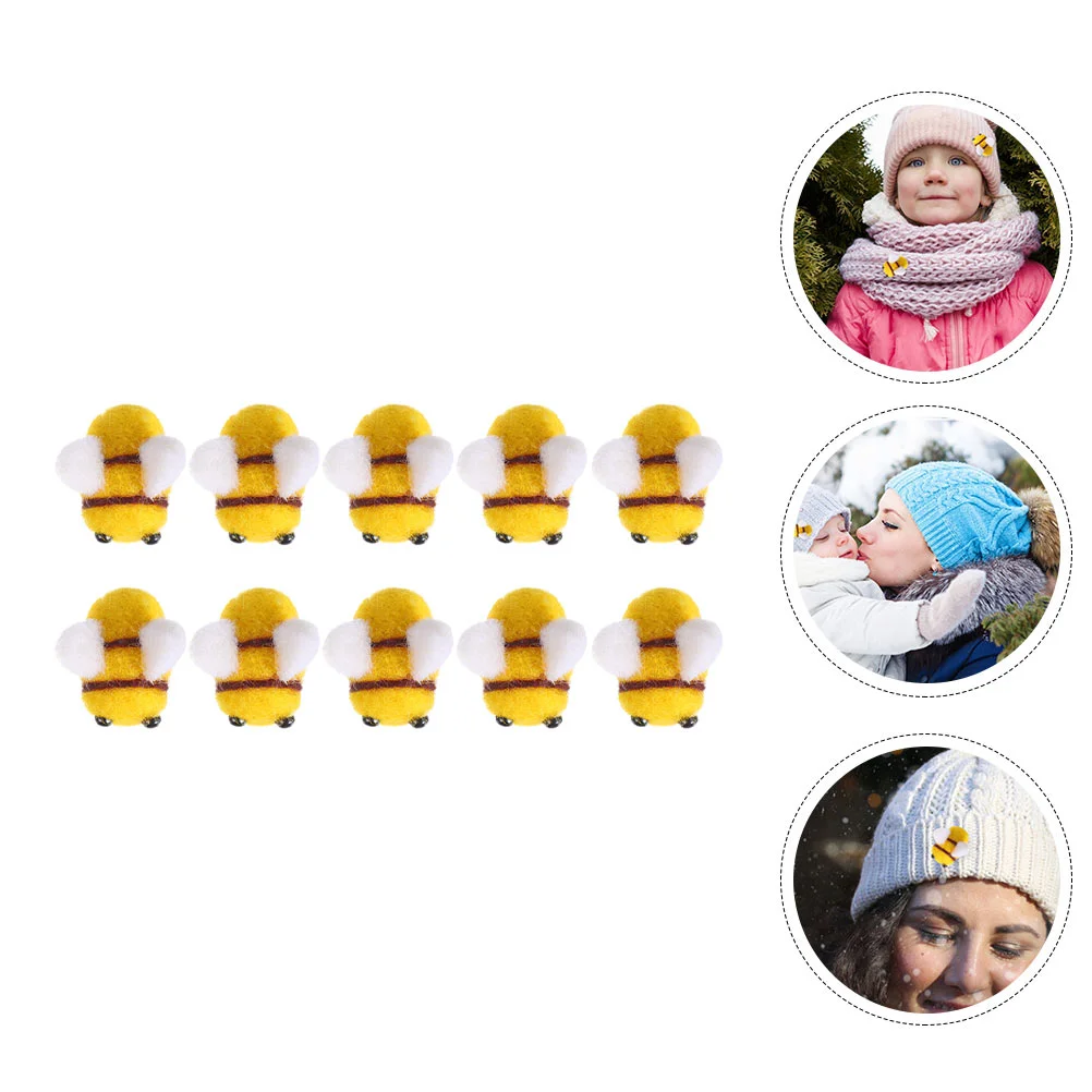스크랩북용 울 펠트 비, 미니 공예 완제품, DIY 파티 장식, 20 개