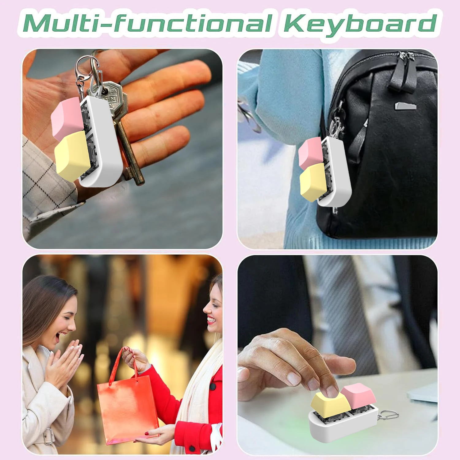 Fidget Toy Sensory Fidget Toy Anti Stress Toy Finger Sensory Toy Mini 2 Key Keyboard Caps