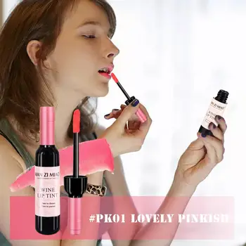 1 PCS Lipstick Lovely Tint Wine Bottle Shape Lip Gloss Matte Lip Stick Waterproof Long Lasting Red Sexy Lip Cosmetics 15