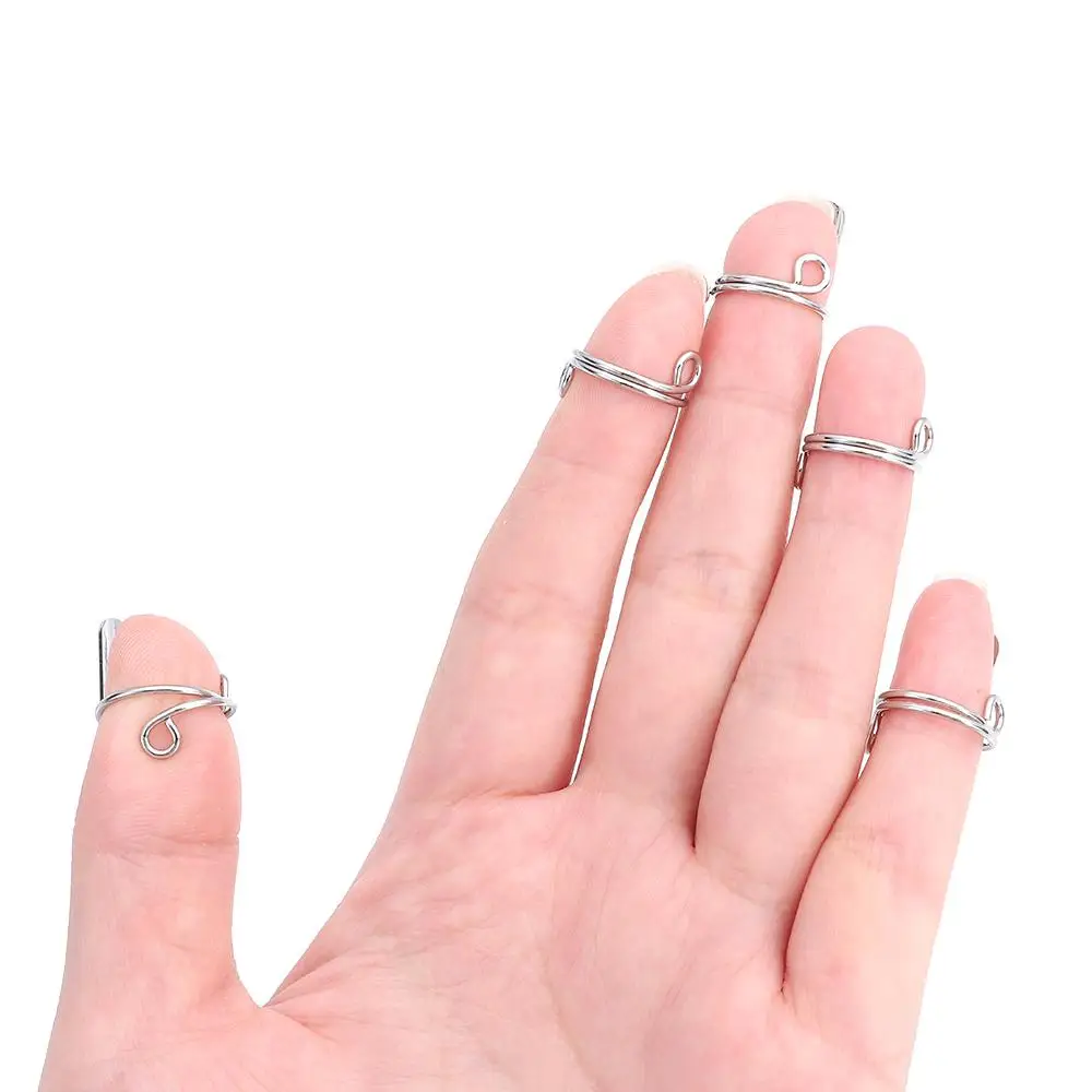 New Nail Rings Fingertip Nail Rings for False Nail Women Girls Phalanx Ring Adjustable Reusable Removable Nail Art Decoration