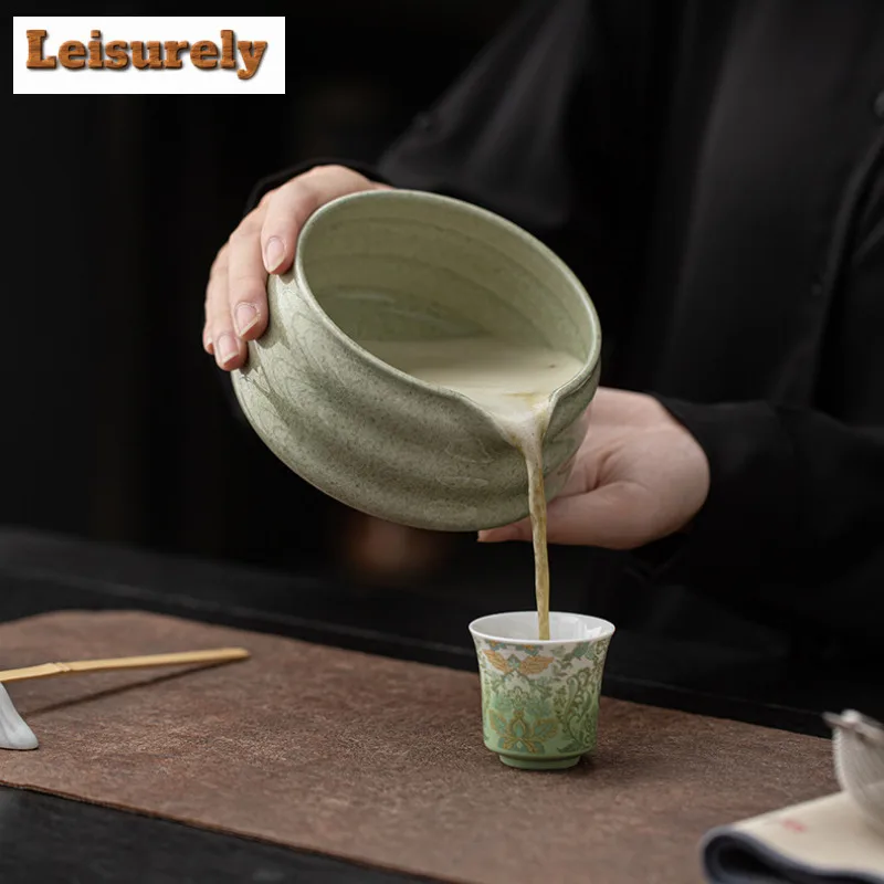 2pc/set Song Dynasty Striped Thread Tea Set Complete Japanese Matcha Set Kit Matcha Bowl Tea-making Tools Kitchen Bar Supplies