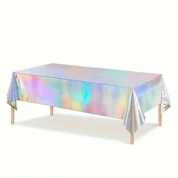 Shimmering Laser Rainbow Tablecloth 1