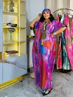2025 new arrivals loose women/lady summer maxi dress long print short sleeve abayas african style