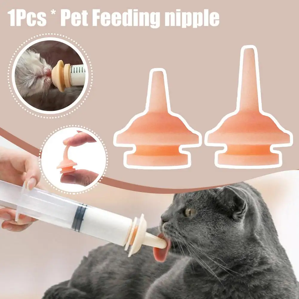 

1pcs Universal Pet Feeding Nipple Mini Cat Silicone Feeding Pacifier for newborn Kittens Puppies Rabbits Small Animals O7F2