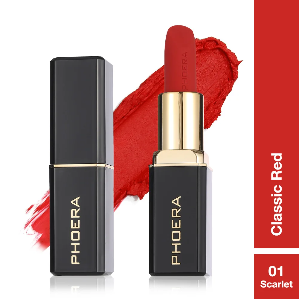 thumbnail image 1 of PHOERA 10 Colors New Velvet Matte Lipstick Waterproof Long-lasting Lip Tint Sexy Red Lip Glaze Lips Makeup Cosmetics For Women, 1 of 4