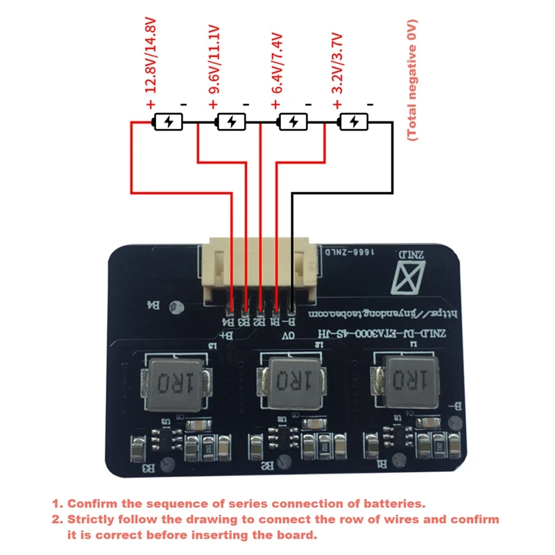 4S Active Balancer Board Lifepo4 Lipo Li-Ion Lithium Battery Energy Transfer Board 1.2A High Current Module