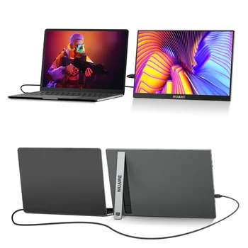 High Quality Aluminum 120hz Gaming Portable Monitor with Stand, 16 inch 1200P External Second PC Screen for Phone Laptop Xbox Mac 1