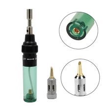 

3-in-1 Fuel Blow Torch Wireless Soldering Iron Kit Solder Cordless Welding Tools Translucent Green Welding Repair Tool