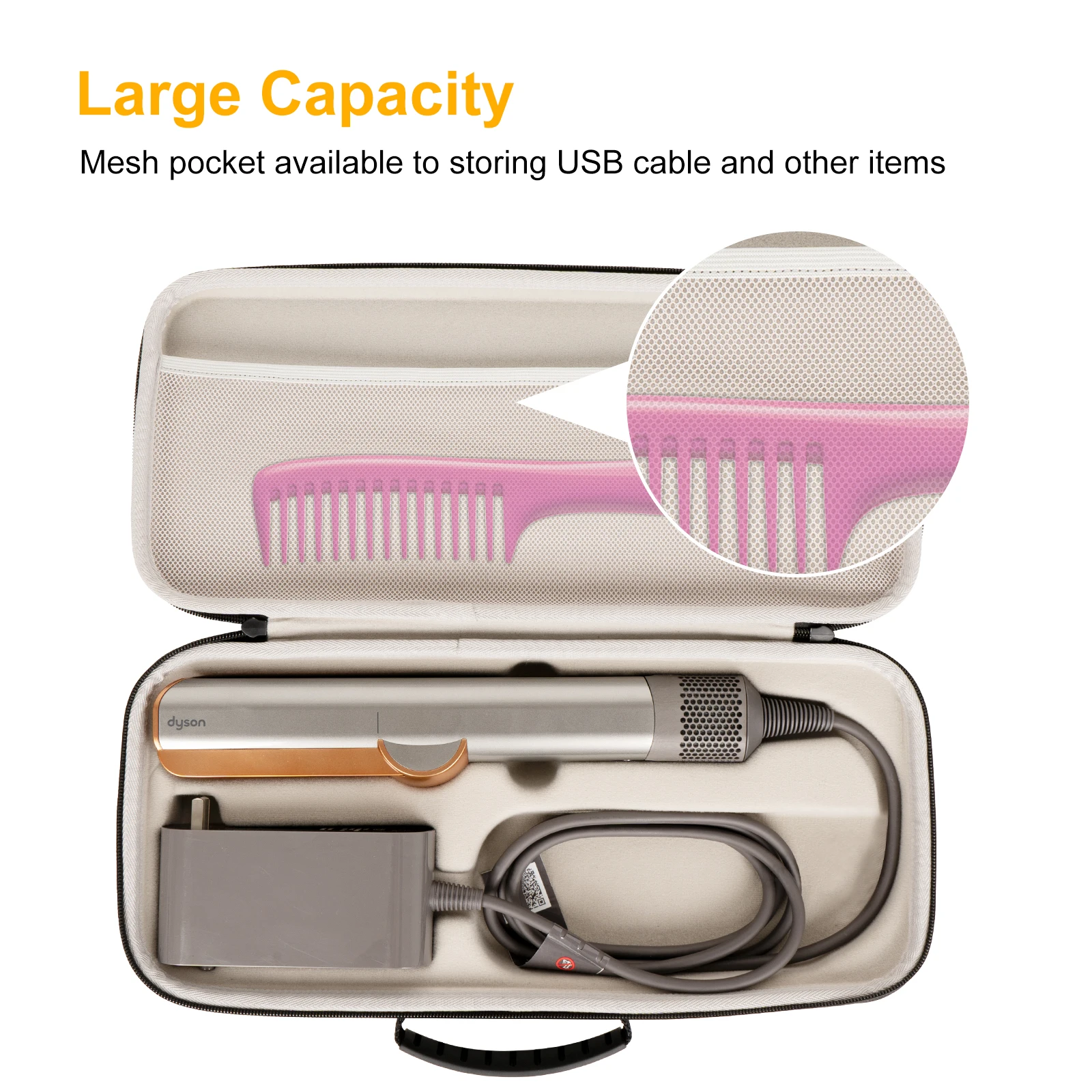 Hard EVA Case for Dyson Airstrait HT01 Storage Bags Portable Travel Carrying Box For Dyson Hair Straightener Accessories