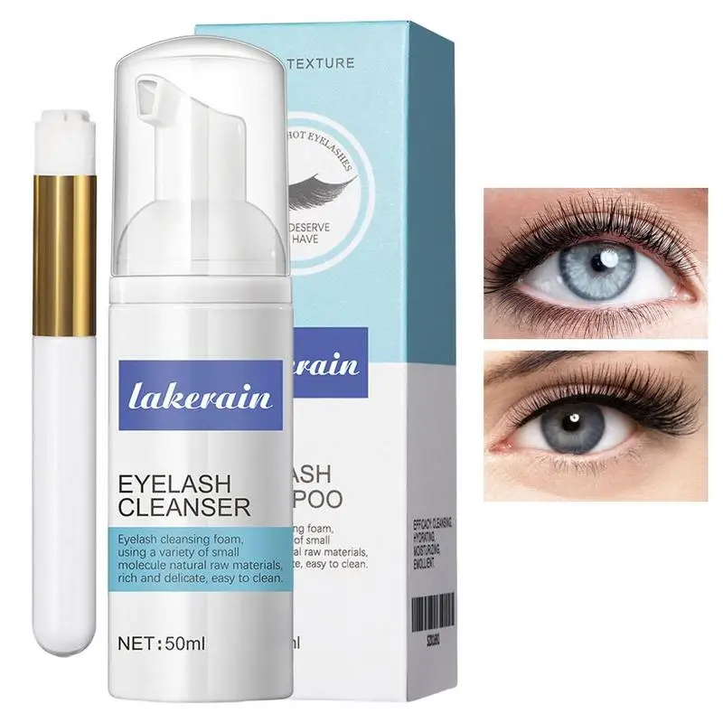 

Eyelash Extensions Brush Shampoo Kit Gentle Formula Cleansing Mousse Foam Remover For Salon And Home Use Makeup Clean 50ml