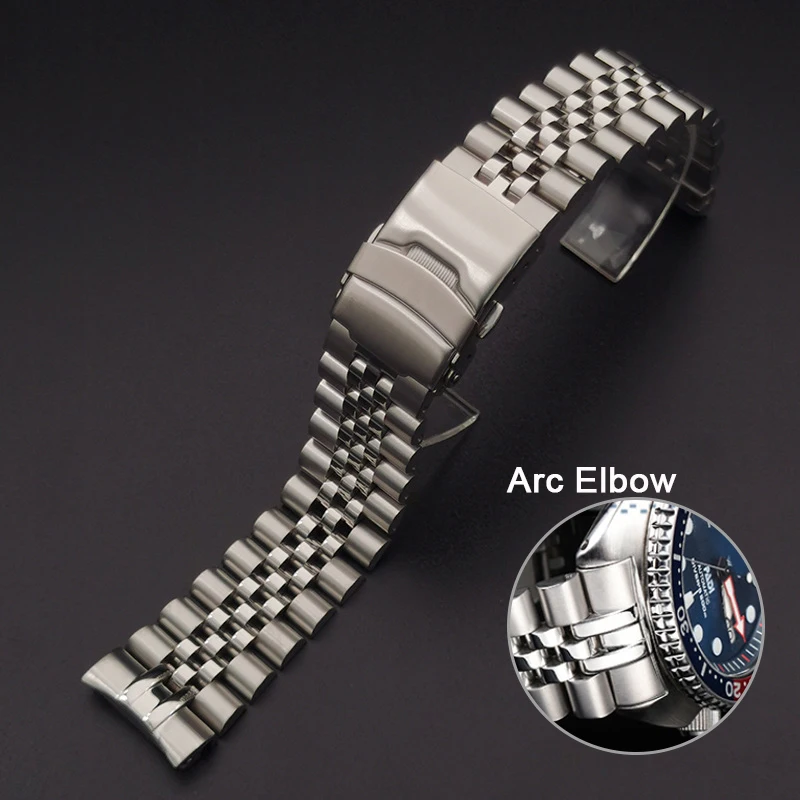 

316L Stainless Steel Watch Strap for Seiko Abalone Turtle Diving Watch Curved End SRP773 SRP774 22mm Solid Strap 2.5mm Spring