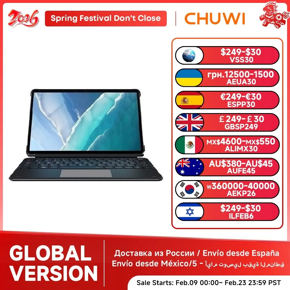CHUWI Hi10 X1 2 In 1 Tablet 10.1inch Display Intel N150/i3-10100Y