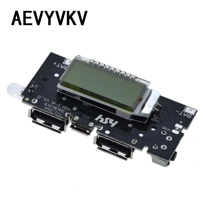 듀얼 USB 18650 배터리 충전기 PCB 전원 모듈, 휴대폰 DIY LED LCD 모듈 보드용 모바일 보조배터리 액세서리, 5V 1A 2.1A