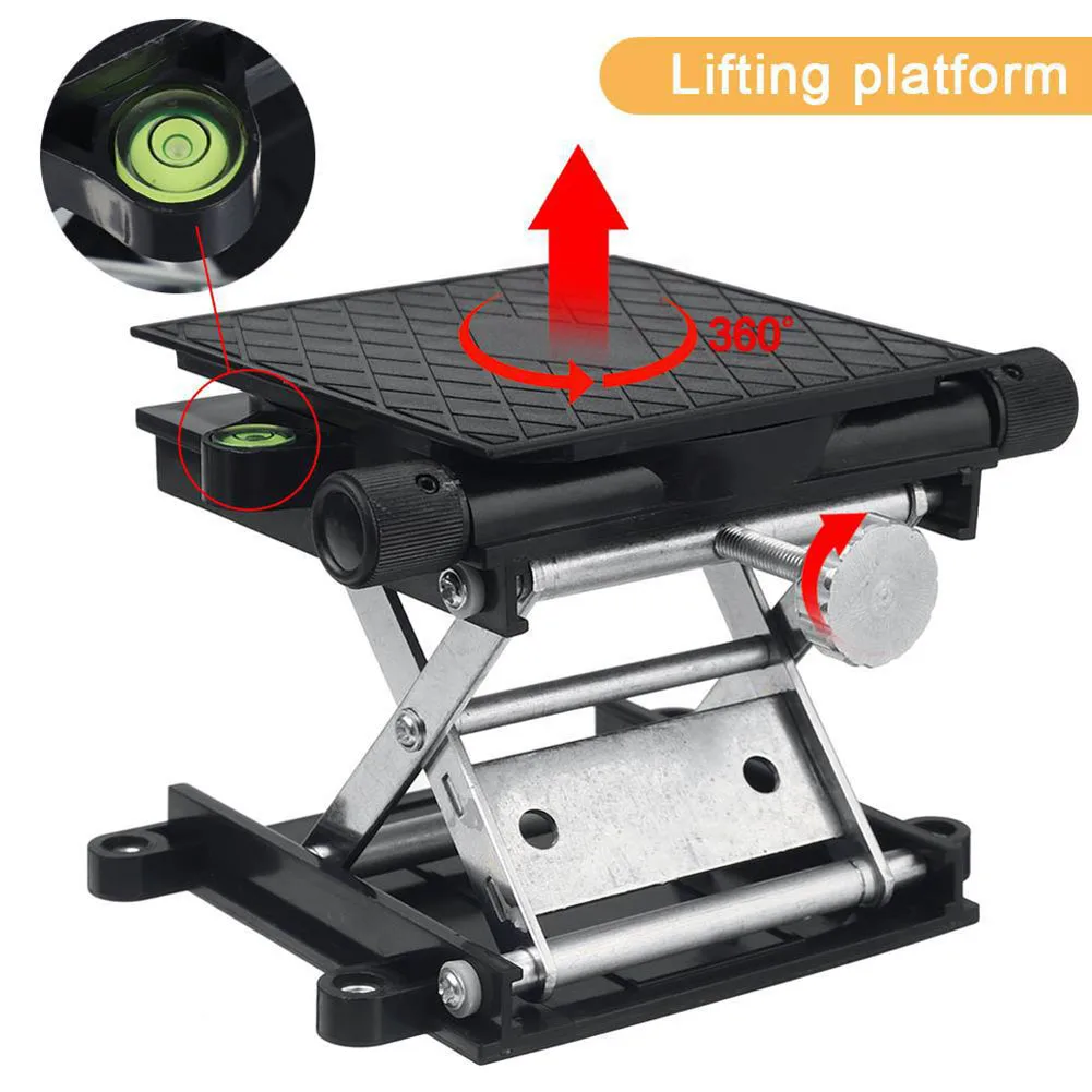 Scissor Lift Table Manual Adjustable Aluminum Alloy Multi-Function Laboratory Woodworking Engraving Lifting Stand Rack