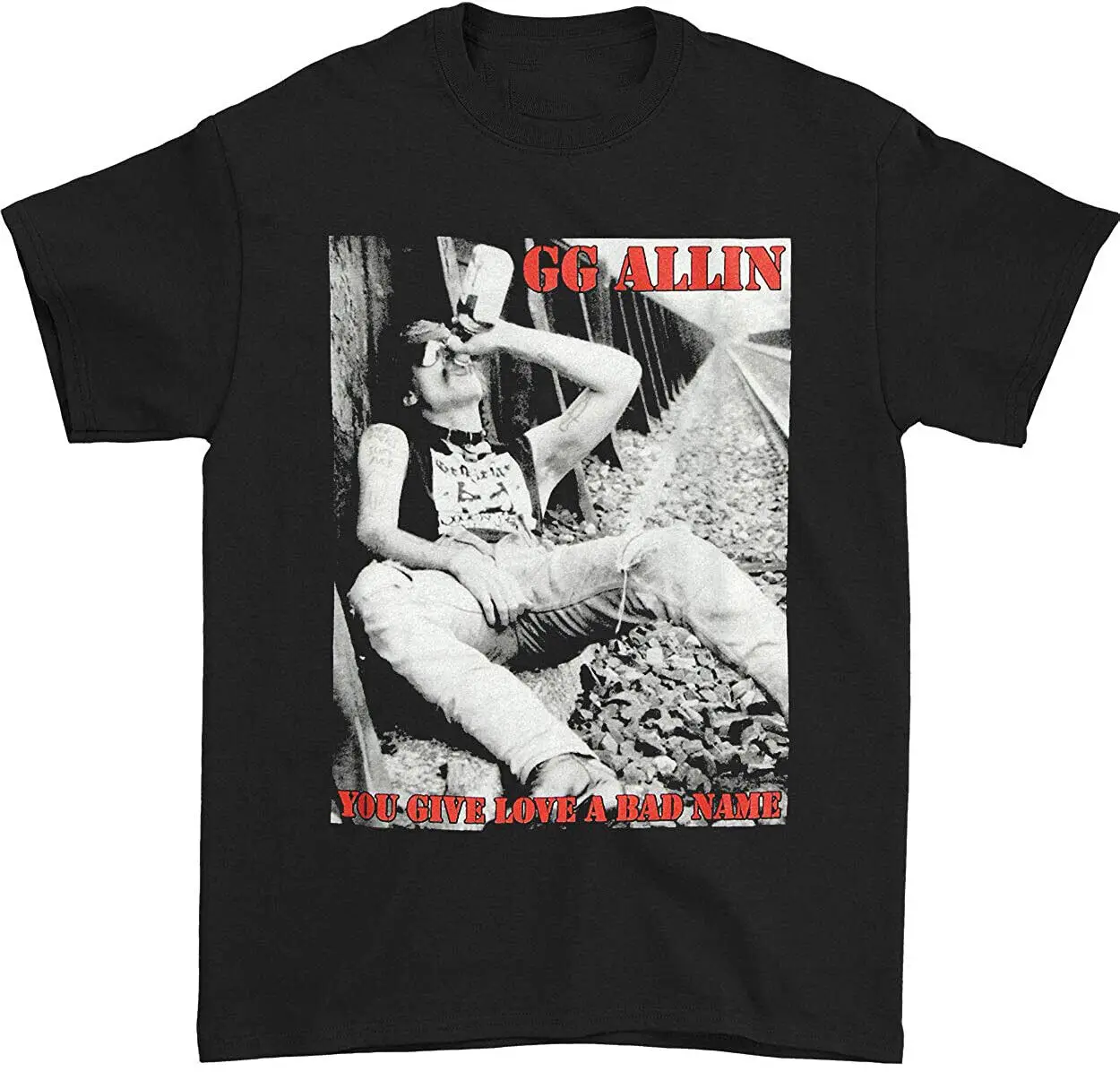 Рубашка унисекс, черная, унисекс, с надписью «You Give a Bad Name», модель HB286