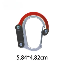 Versatile Rotating Hook Carabiner for Outdoor Adventure and Travel (Red)