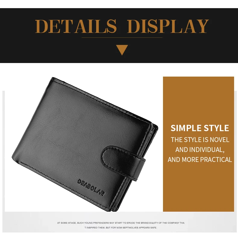 Mens Multi-Function Large Capacity Wallet - Zipper Coin  ID Holder