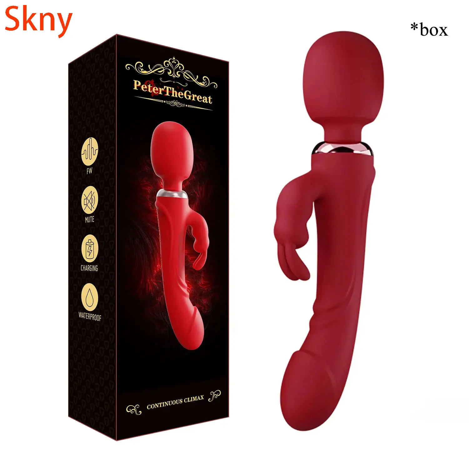 Doppelkopf, leistungsstarker Vibrator, Dildos, Zauberstab für Frauen, 30-Gang-G-Punkt, Klitoris-Stimulator, Vagina-Massagegerät, Sexspielzeug für Erwachsene für Frauen 1