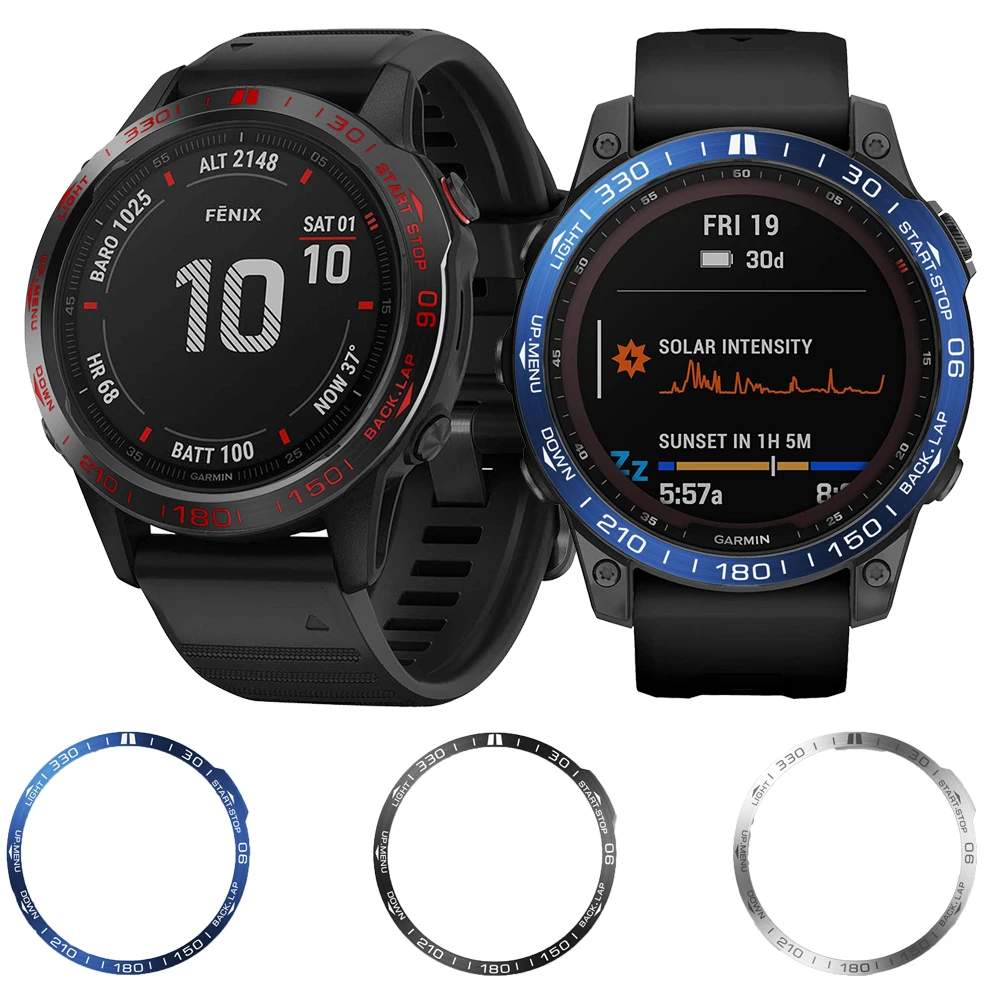

Металлическое кольцо-ободок для Garmin Fenix 6X 7X 5X, ободок для часов, ободок для стайлинга, оболочка для защиты Fenix 6 Pro/7 7s 5 Plus, ошейник