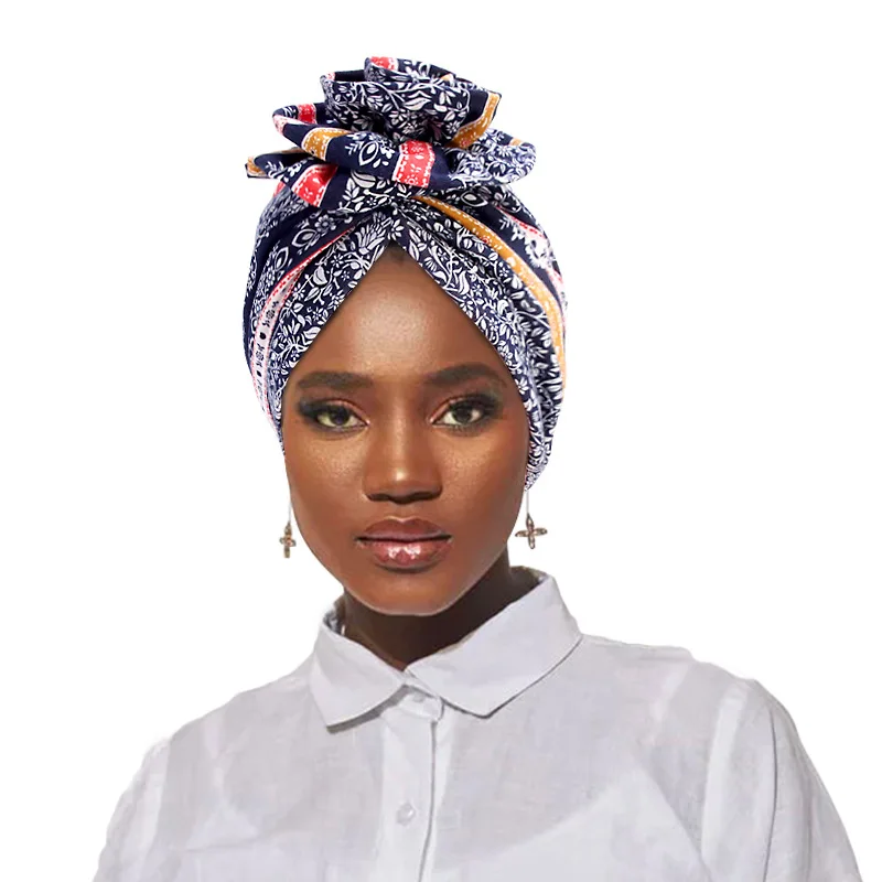 New Women Cotton Floral Print Turban Muslim Bandanas Chemo Hat Sleep Caps Girl Skullies Beanies Head Wrap For Hair Loss Cap muslim baby girl hair clips for kids bow hairpins infant princess accessories toddler outdoor barrette cloth side pin haarklem