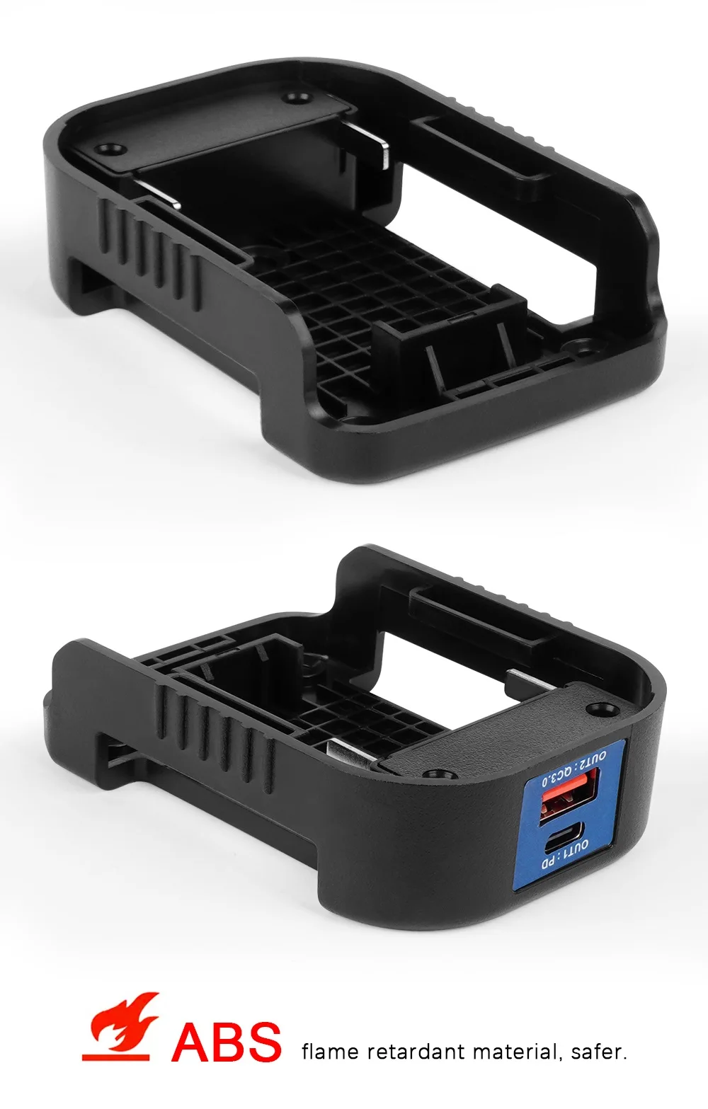 Adapter for BOSCH 18V battery with dual output Convert to power bank fast chargi