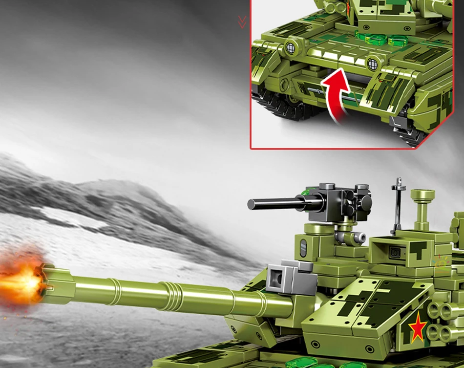 SEMBO Military Weapon 99A Tank Model Building Blocks Boys WW2 Army Soldiers Educational DIY Figures Bricks Toys For Children wood blocks for crafts