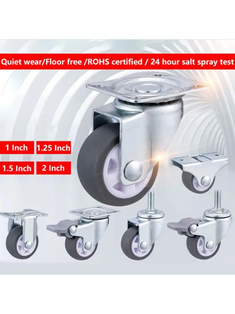 

4 шт./партия, тихие ролики из термопластичного каучука диаметром 1/1, 25/1, 5/2 дюйма, M6/M8/M10, диаметр 25/38/50 мм