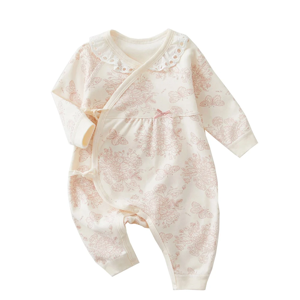 

Baby Girl Romper Long Sleeve Floral Cotton Spring Autumn Newborn Clothes