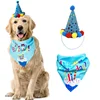 Pets Dog Happy Birthday Decoration Dog Costume Hats Bowknot Bandana Neckerchief Bibs Banners Party Cat Dog Pets Accessories 2