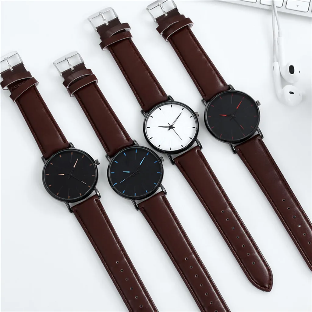 Mechanical Watch Quartz Belt Watch Men Vintage Luxury Watches Casual Quartz Watch Stainless Bracele Steel Dial Men'S Trend Leather Wrist