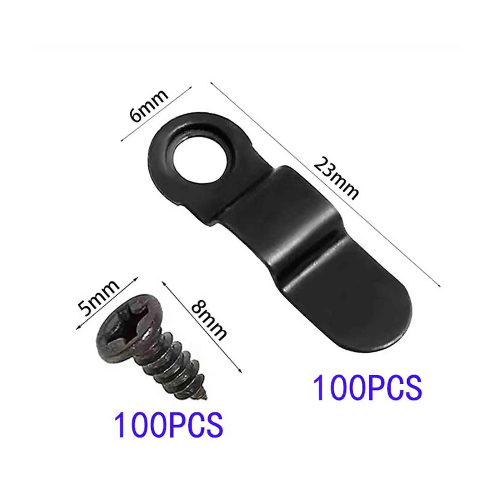 100 Clip Porta Cornici Rotonde In Metallo Nero + Viti – Set Completo Per Appendere Foto, Poster E Quadri