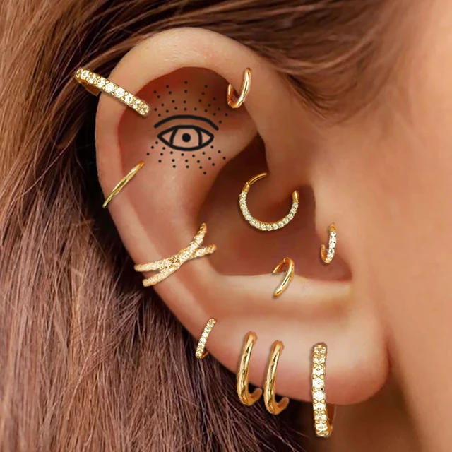 ALOME PIERCINGS Piercing Earrings - Gold Ear Piercing - 24g Piercing India  | Ubuy