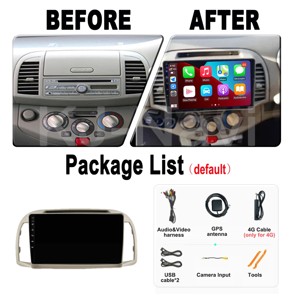 2 din 9 Carplay GPS Navigation For Nissan March 3 K12 2002 - 2010 Android  11 Car Radio Stereo 4G WIFI Auto Multimedia Player - AliExpress