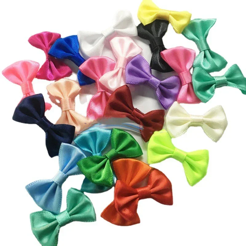 50 Pcs Mini Satin Bows Ribbon Vintage Soft Boutique Flower Bowknot DIY Sewing Craft Bow Home Wedding Party Decor Bowties ribbon bow decoration