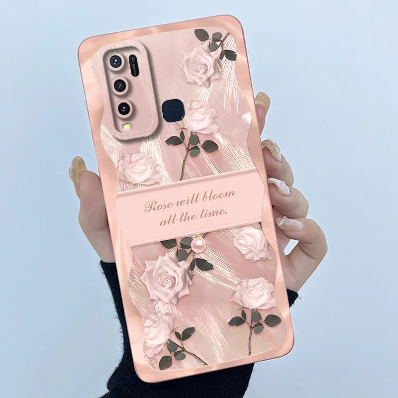 Fashion Simplicity Flower Soft Liquid Silicone Phone Case Cover