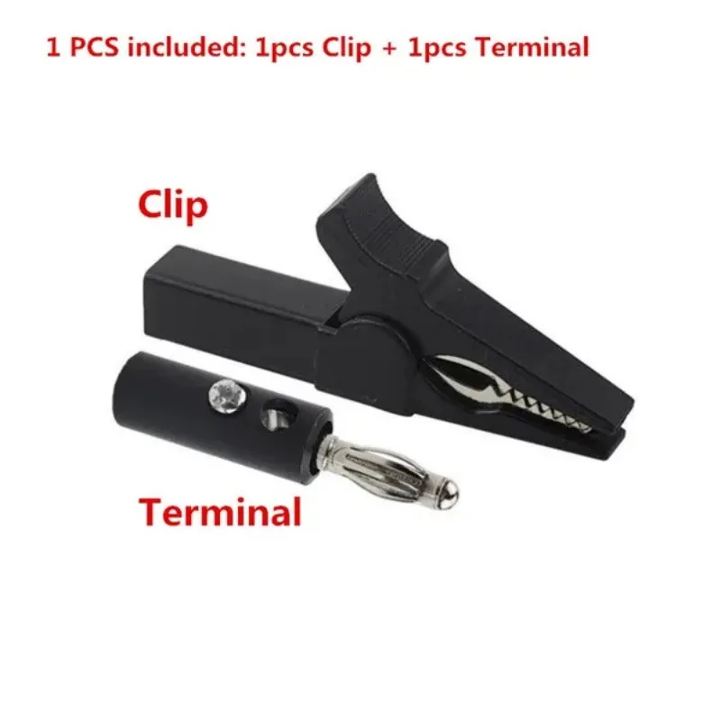 55mm Jack-in Type Insulate Cable Test Clip Clamp Electronic Test Probes