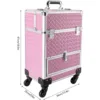 Rolling Makeup Manicure Storage Case Stylish Organizer for Studio or Travelling Nail Technician Artists Cosmetologist Stylist 5