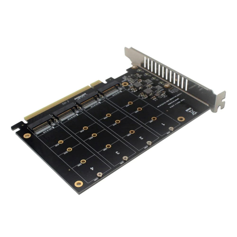 

PCIE к NVME 4 Bay M2 M ключ Тип SSD к PCIE16X Плата расширения адаптер автомобиля