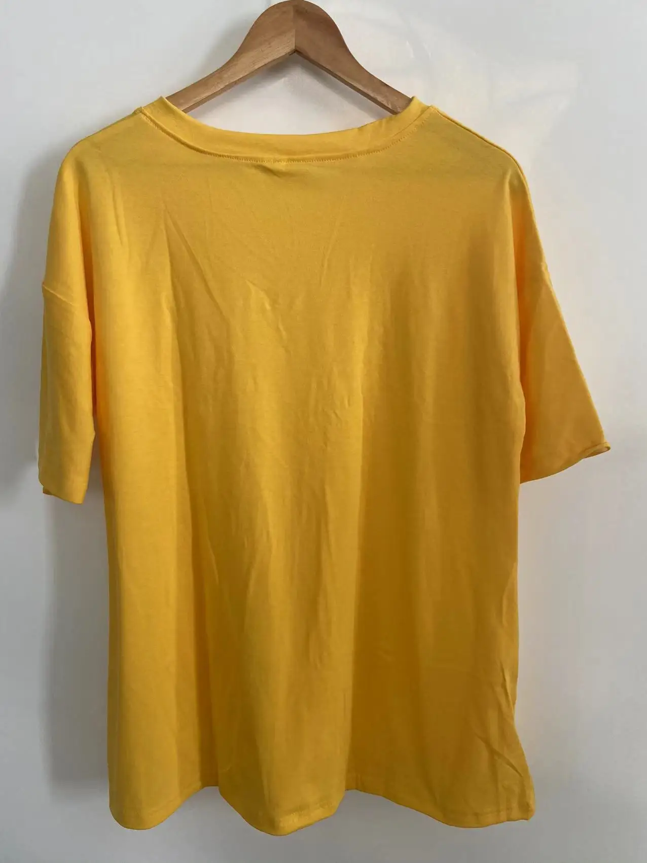 Women's Short Sleeve T Shirt - Cotton Broadcloth Polyester Fabric Top, Loose Fit Tee