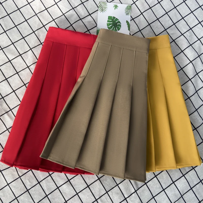 Purple Skirts Women's Clothes Korean Stylish Fashion Summer High Waist Mini Pleated Falda Negra Short Skirts For School Girls