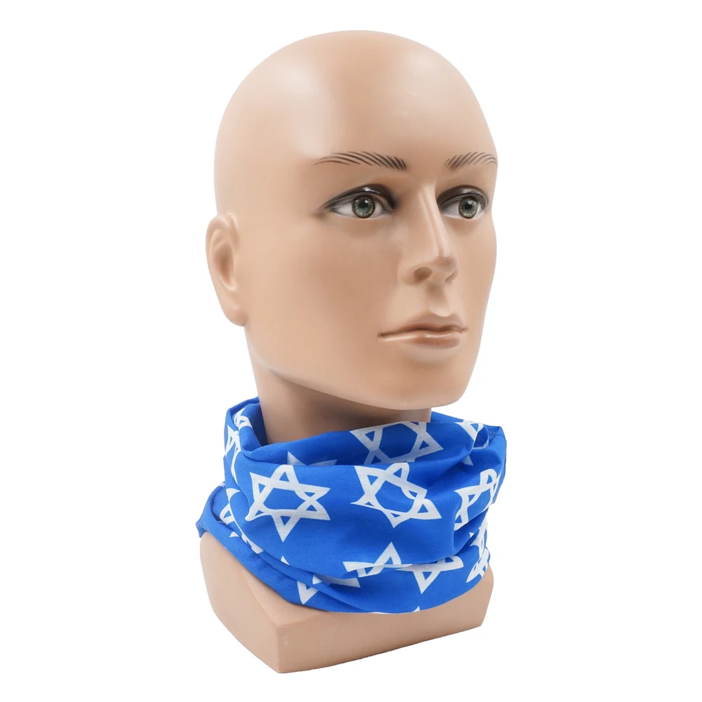 Israel Flag Bandanas Neck Gaiter Israeli Seamless Headscarves Men Women Face Mask Cover Multifunctional Headwear Summer Spring