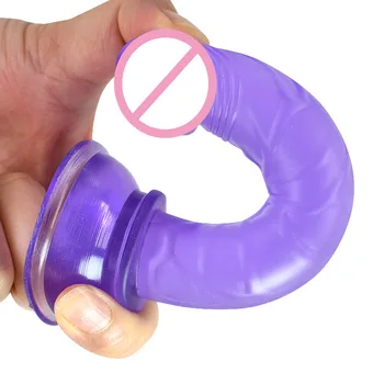 Realistic Dildo Anal Masturbator Sex Toys for Couples Crystal Jelly Dildo Suction Cup Penis Thrusting Dildo Phalos for Women Hot 2