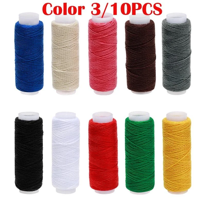 10Pcs 20S/3 데님 바느질 스레드 롤 두꺼운 청바지 캔버스 가방 바느질을위한 혼합 색상 스레드 100% 폴리 에스터 소파 바느질 용품