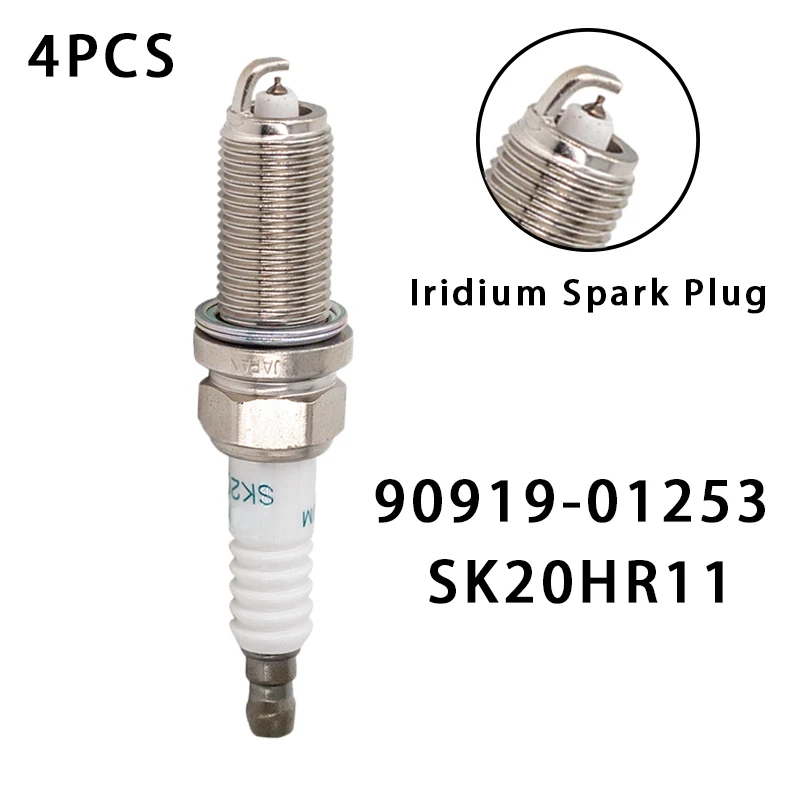 

4 шт. 90919-01253 SC20HR11 Иридиевые свечи зажигания для Toyota RAV4 corolla Carola Vios AVENSIS Saloon YARIS Prius Scion Lexus ct