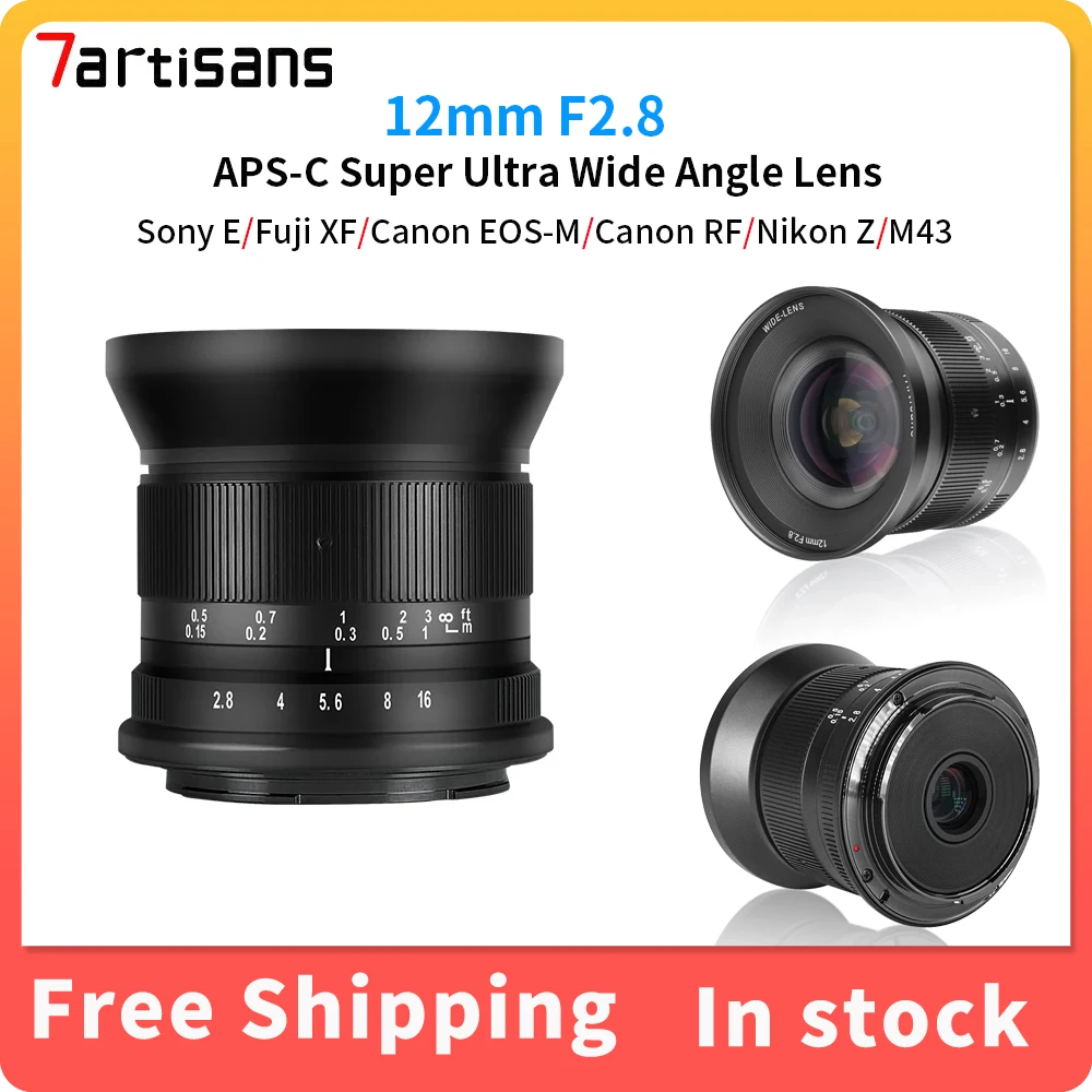 7 Artigiani Nuovo 12Mm F2.8 Mark Ii Aps-C Obiettivo Super Ultra Grandangolare Per Sony E Nikon Z Canon Eos-M Canon Rf Fuji Xf M4/3