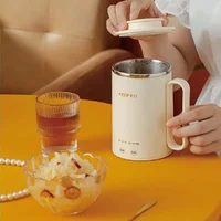 400ml Mini Travel Electric Cup Electric Kettle Multi-functional Office Health Cup 304 Stainless Steel Stew Cup Auto Keep Warm 1